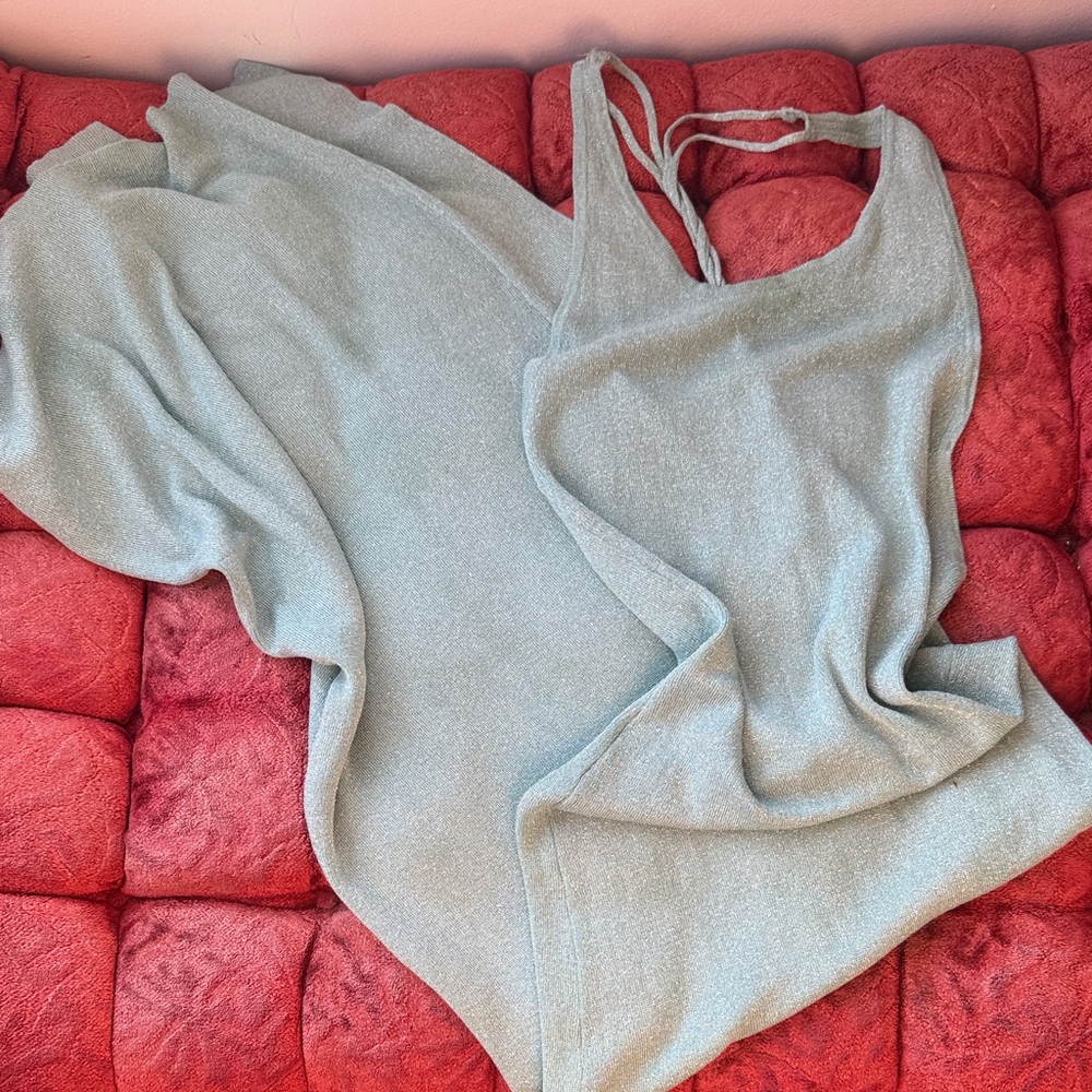 Light Blue Knit Dress